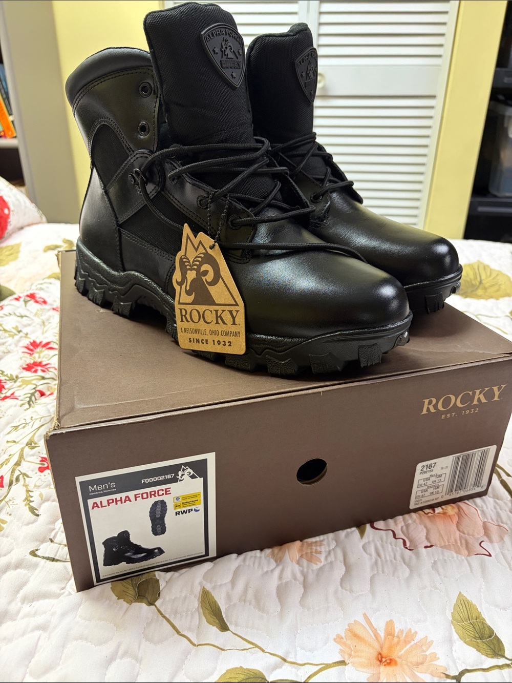 NWT Rocky Men's Black Tactical Work Boots